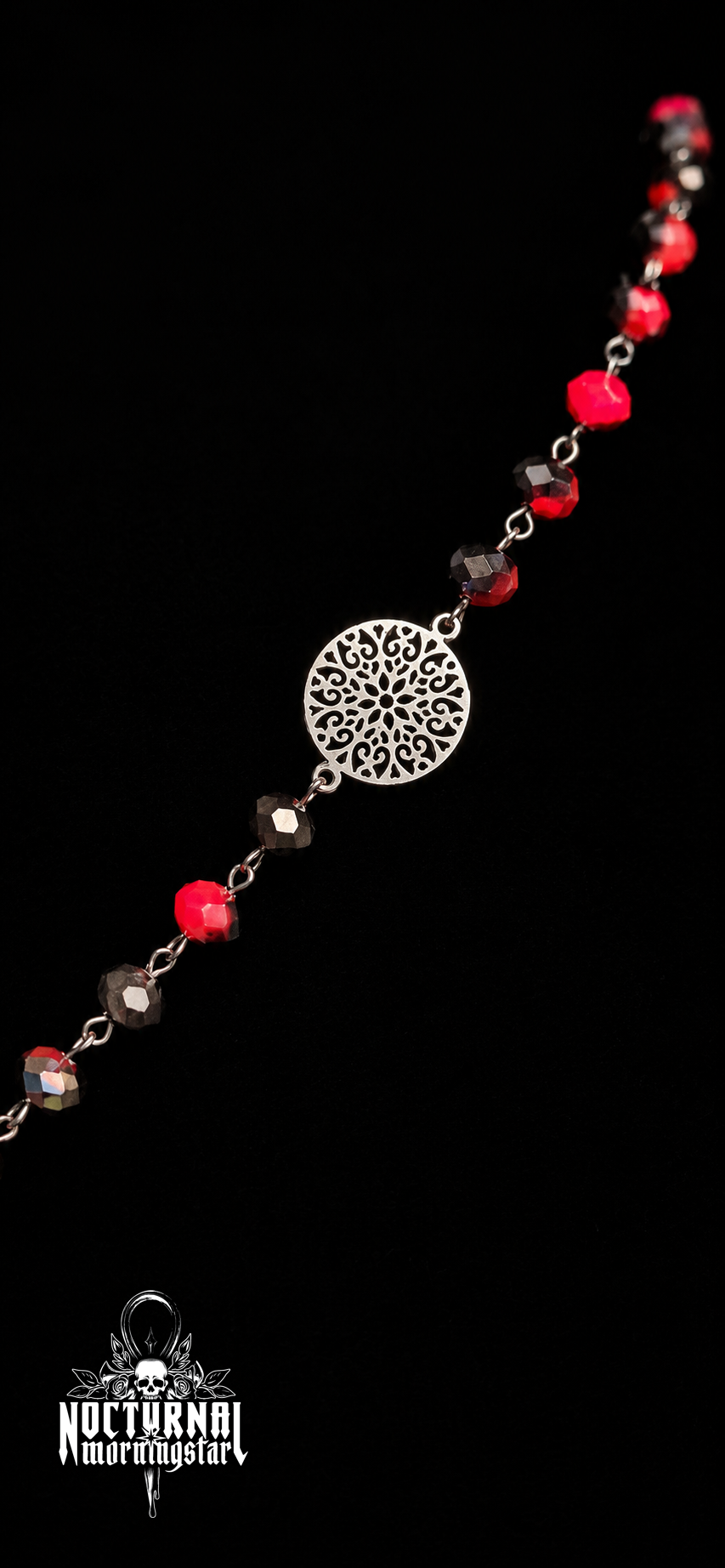 Bat Cameo with Gothic Cathedral Window Rosary