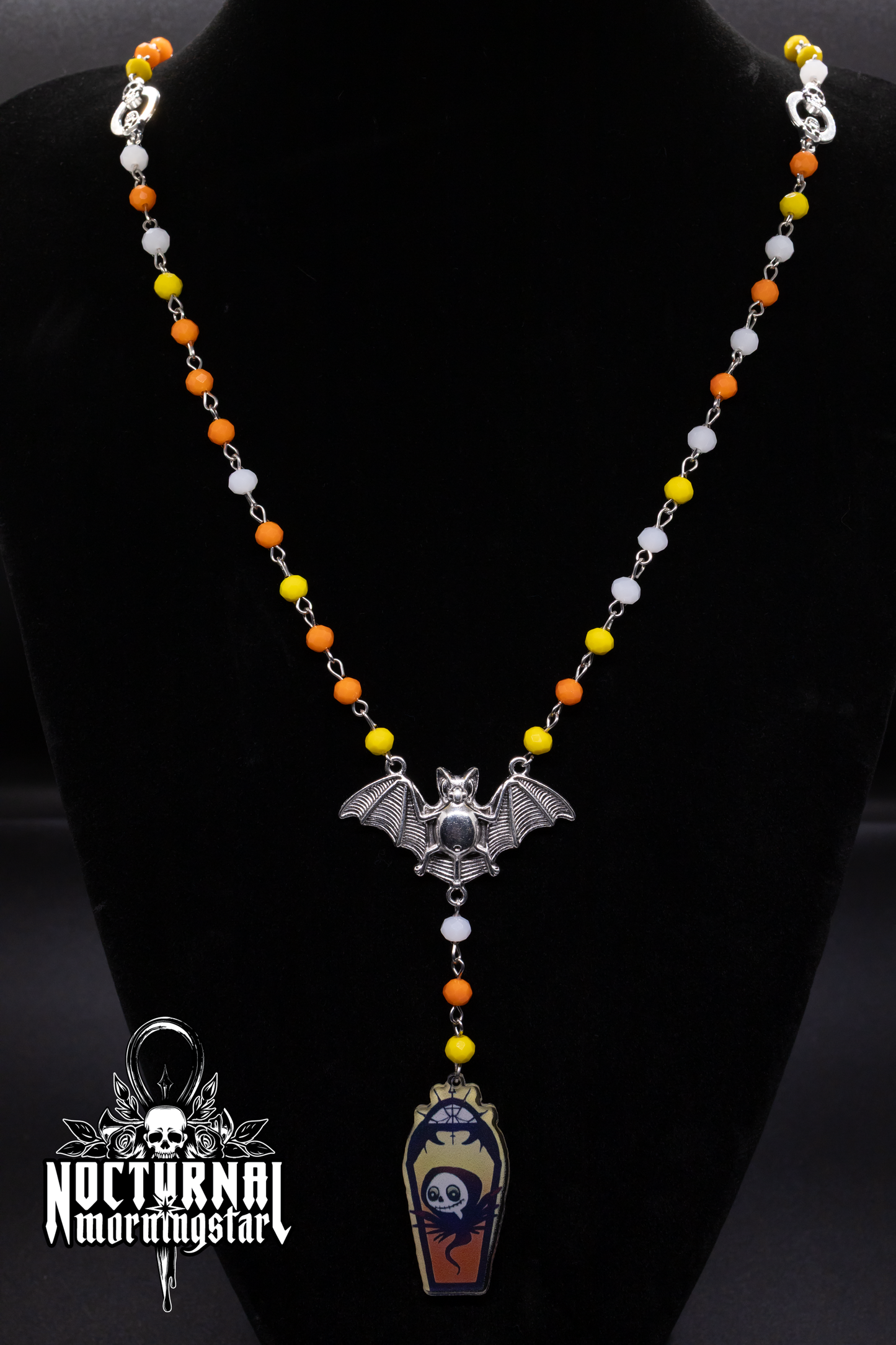 "Candy Corn" Coffin Rosary