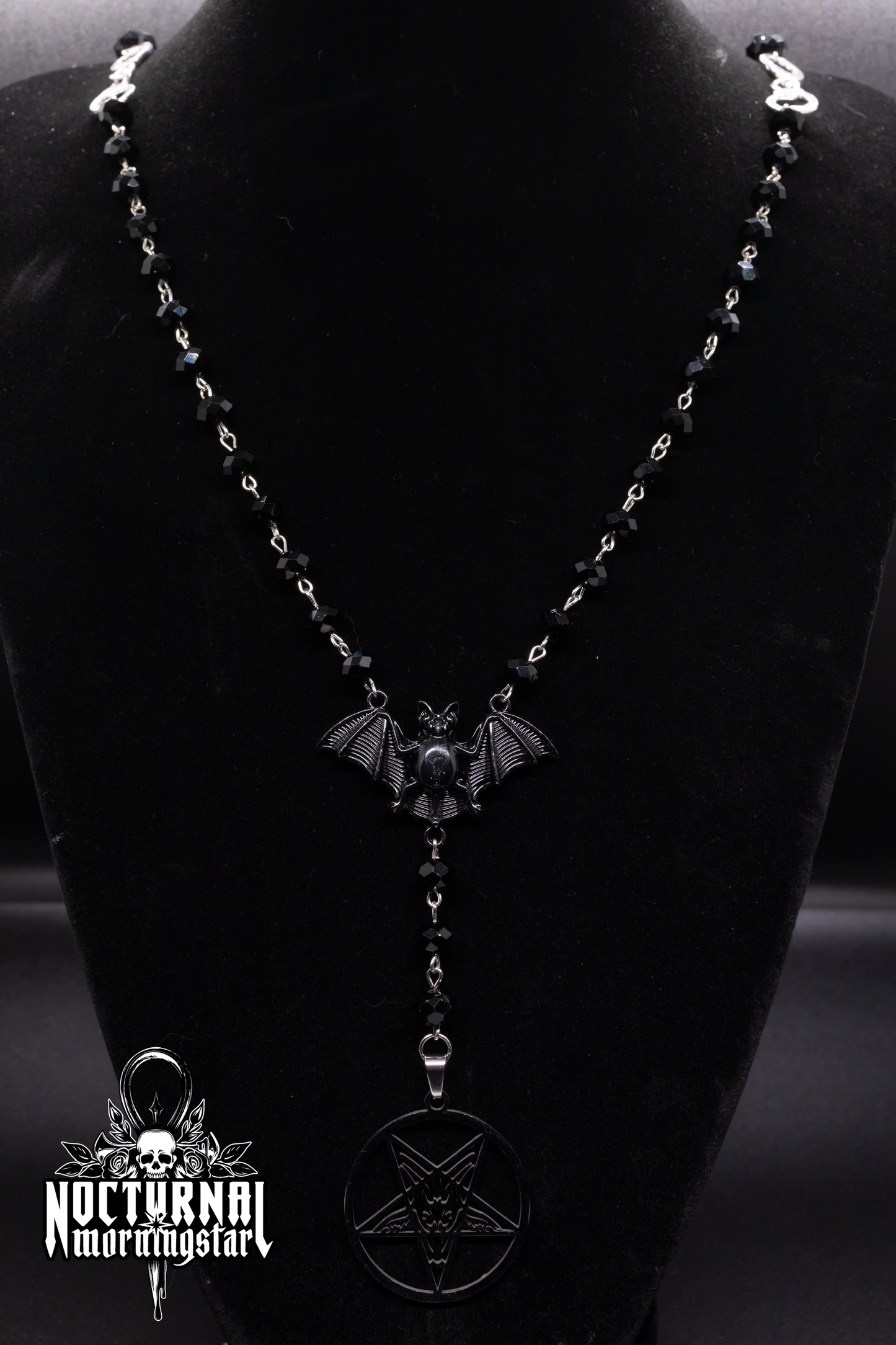 Black Bat & Baphomet Rosary