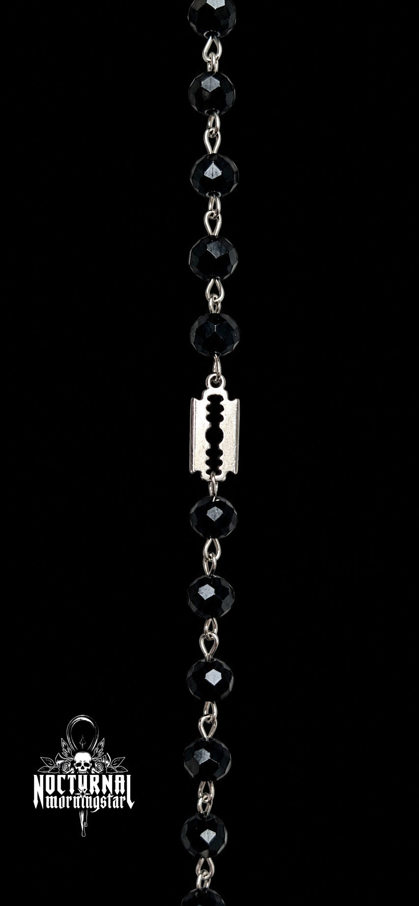 Lock & Key Rosary Set - Black