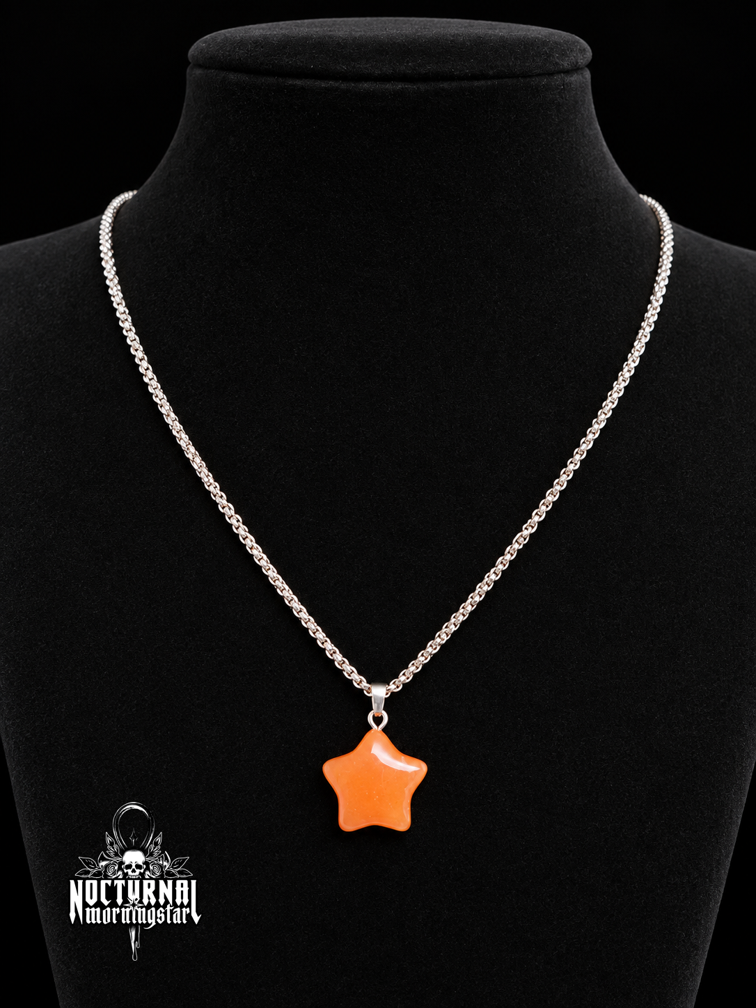 Carnelian Star Box Chain Necklace