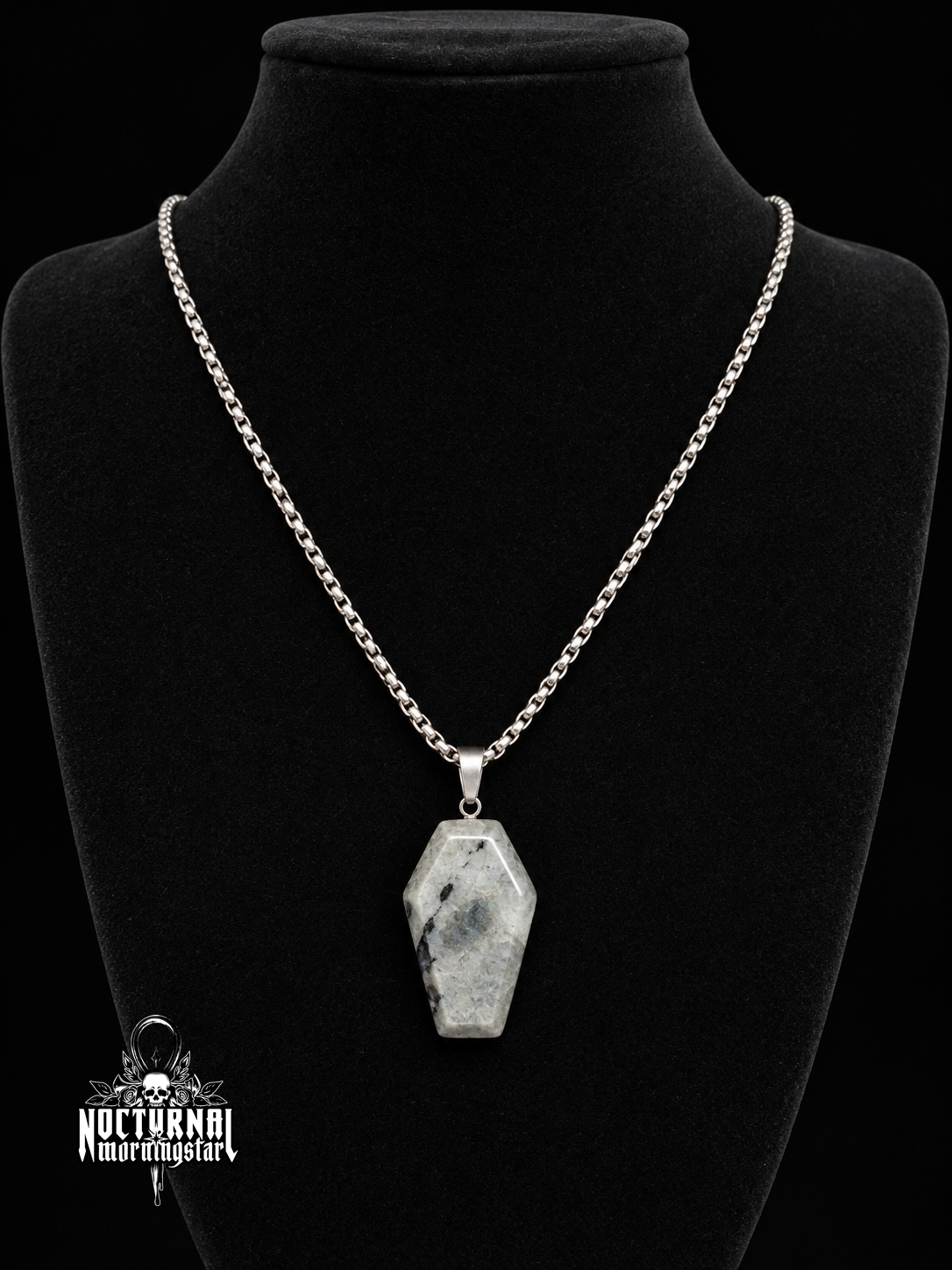 Larvikite Coffin Necklace