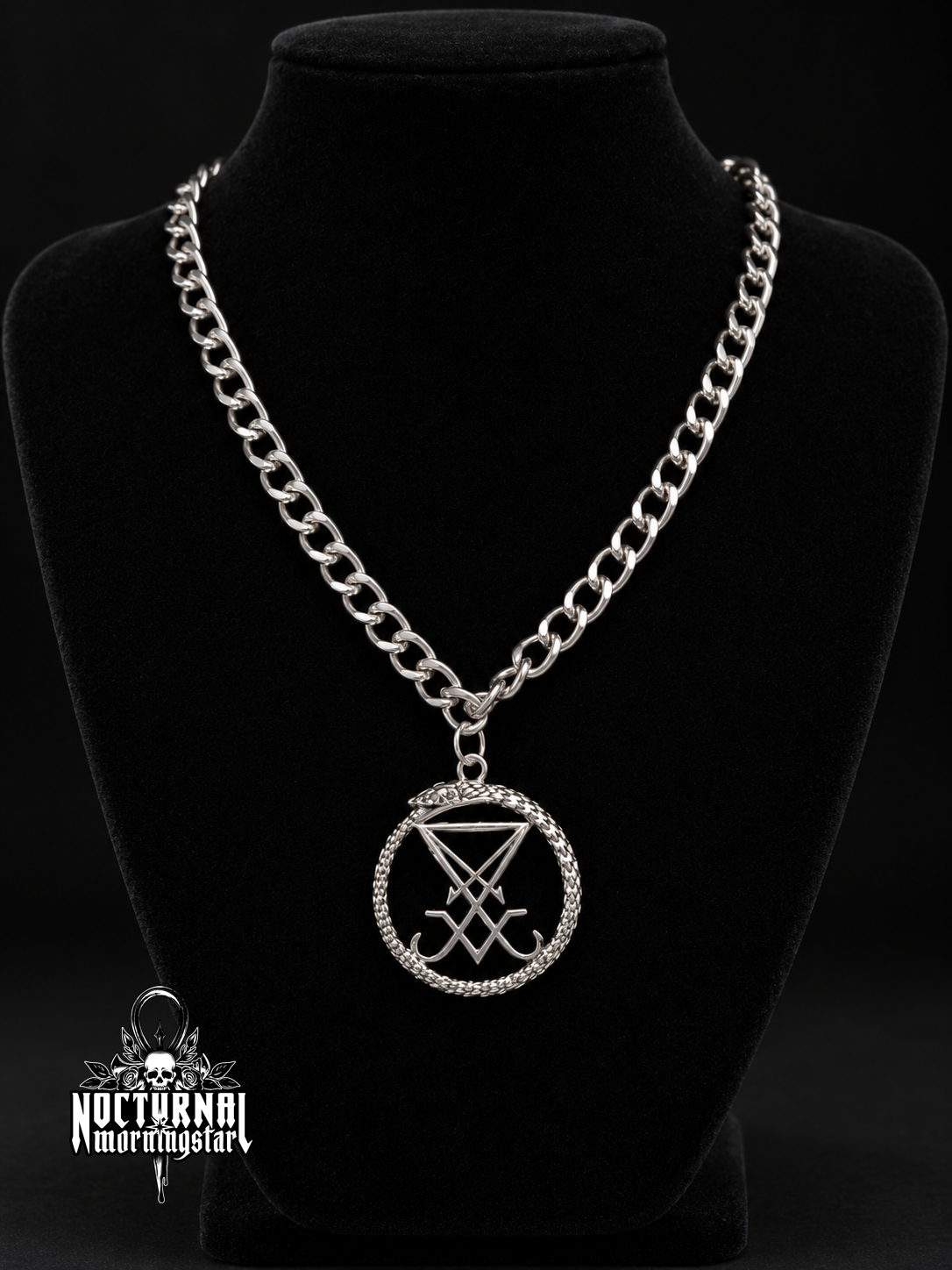 Serpent & Lucifer Sigil Chain Necklace