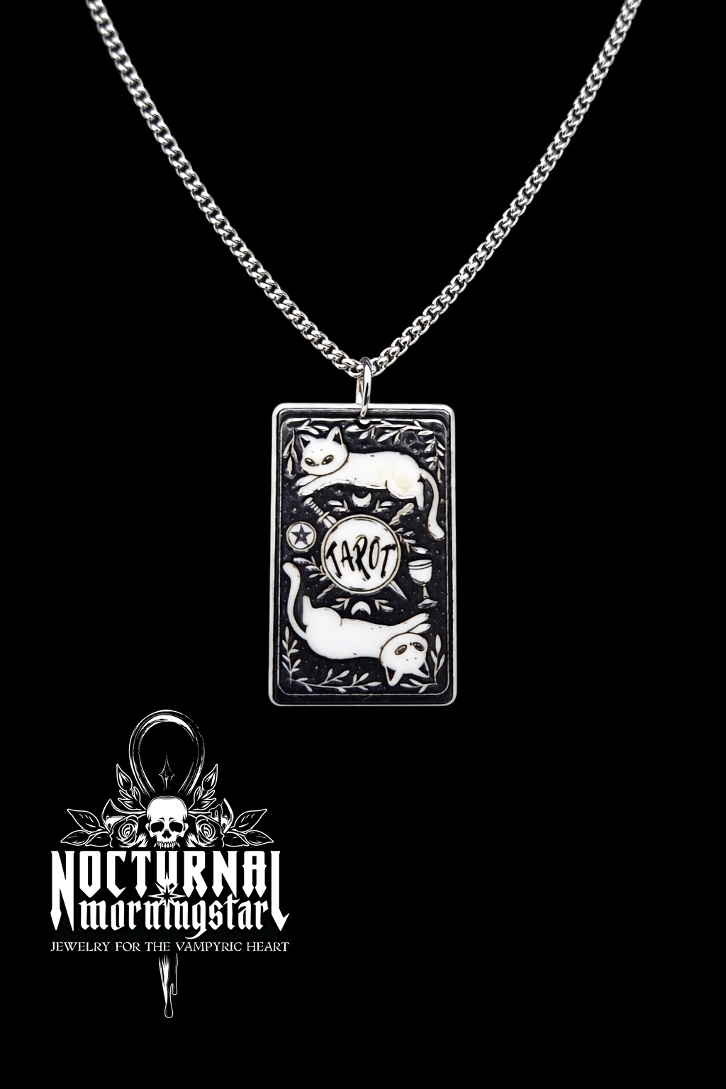 Cat Tarot Chain Necklace