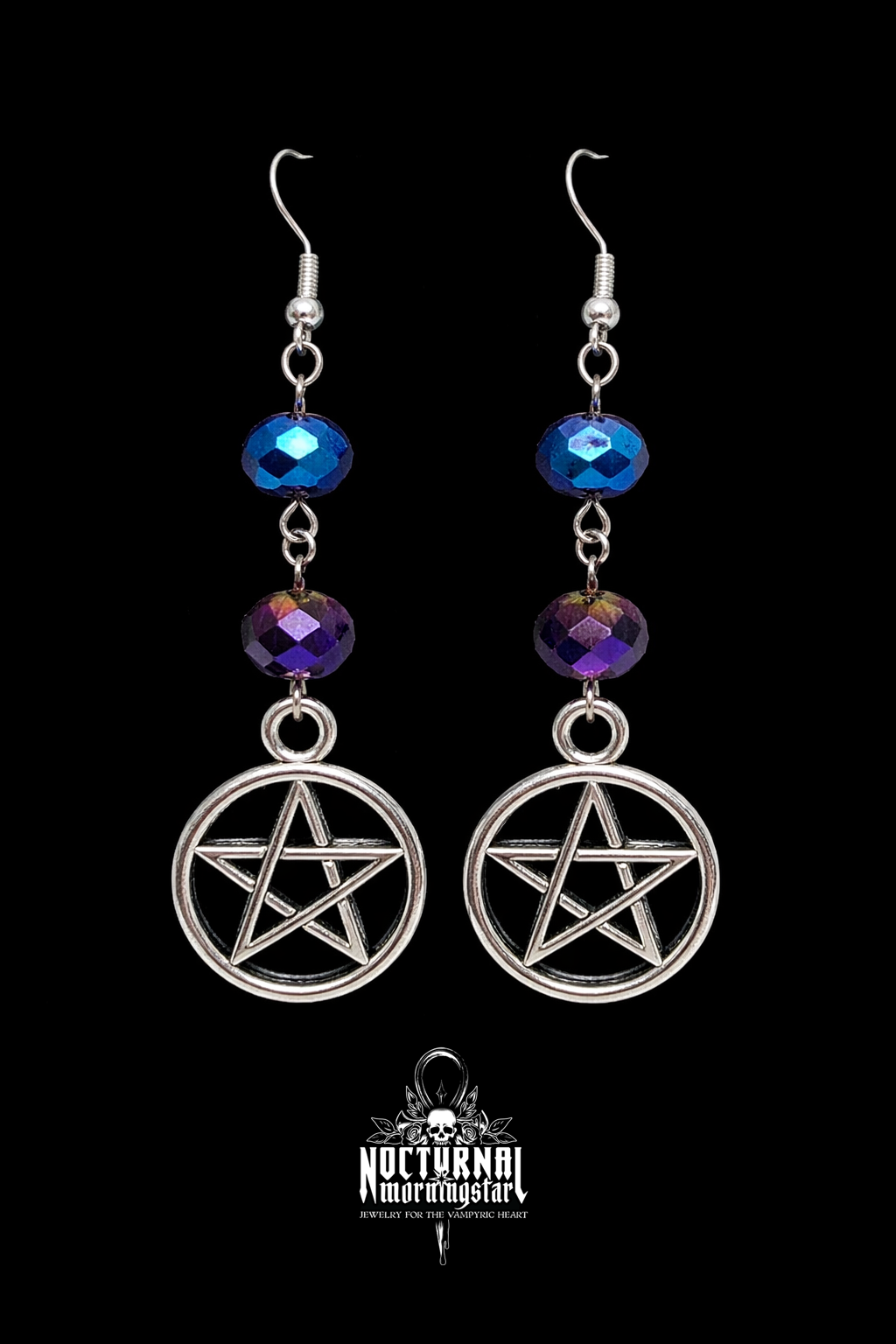 Pentacle Earrings with Beads