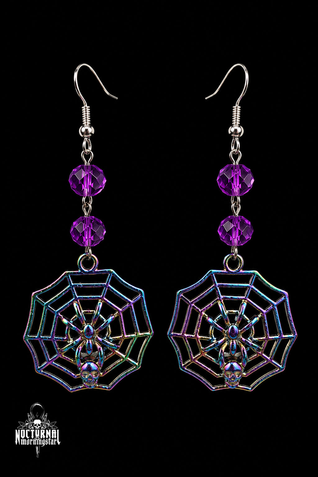 Spider Web Earrings - Pride