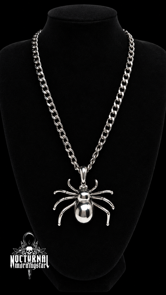 Spider Rolo Chain Necklace