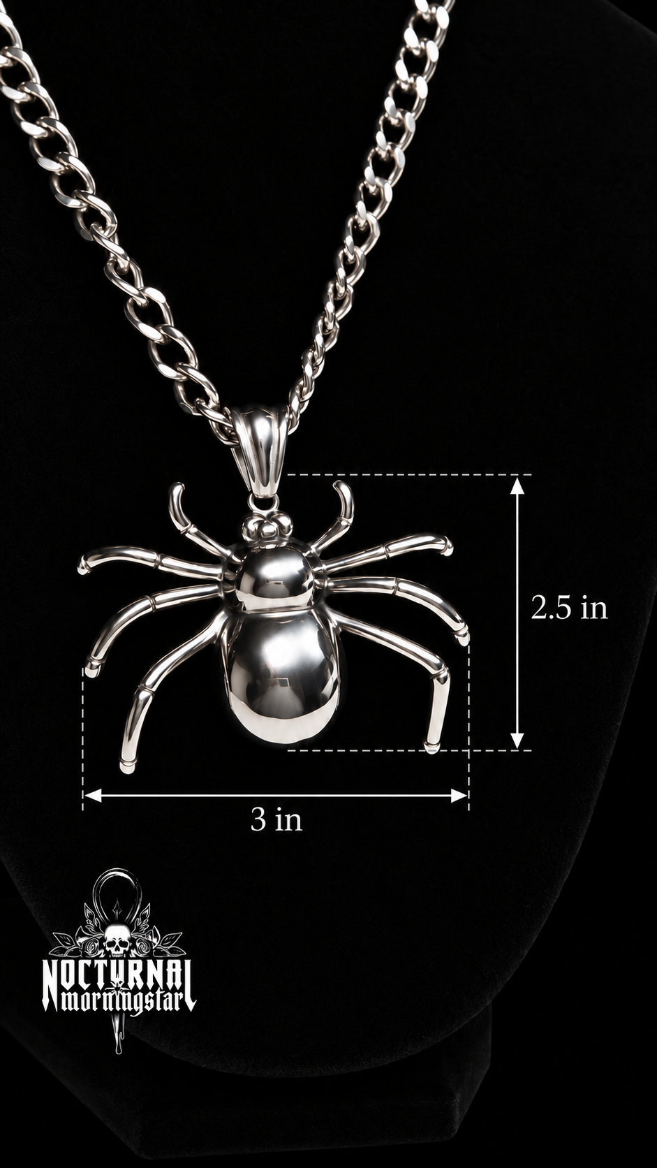 Spider Rolo Chain Necklace