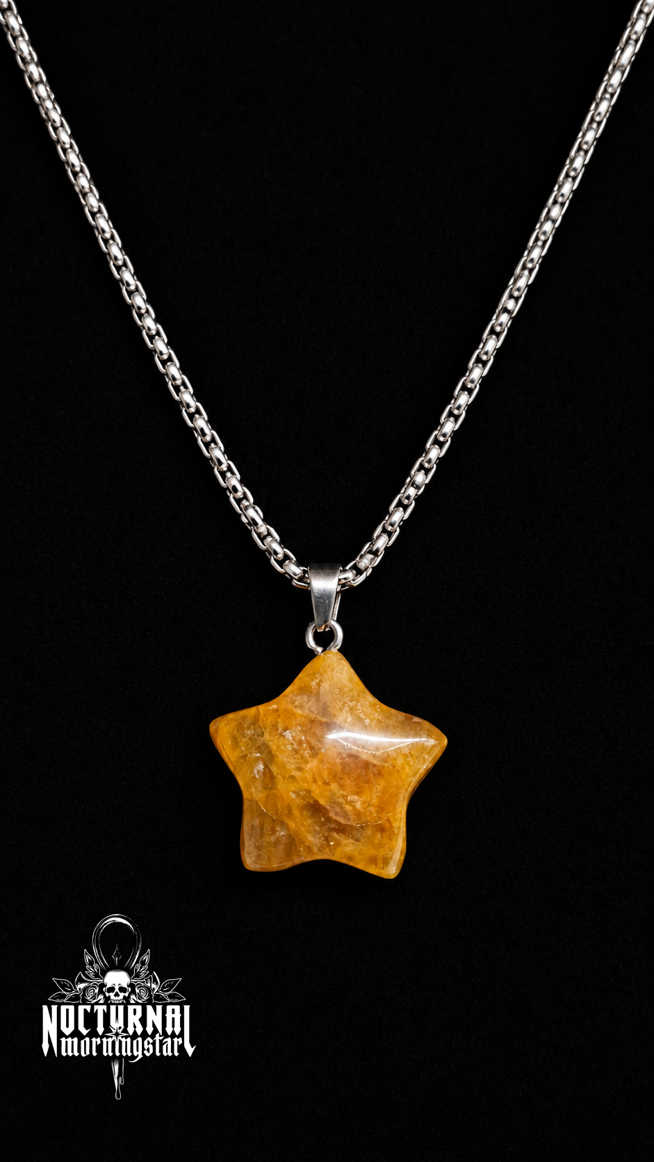 Yellow Aventurine Star Box Chain Necklace