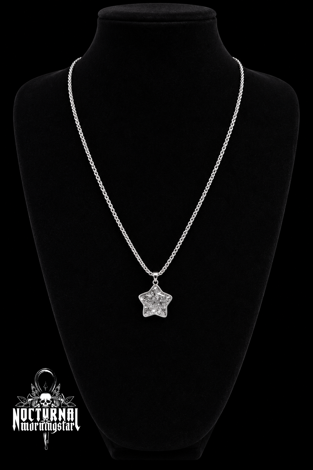 Quartz Star Box Chain Necklace