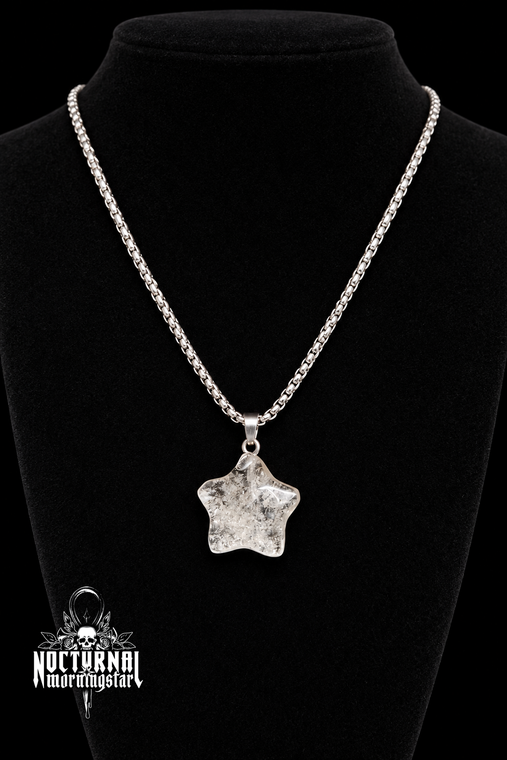 Quartz Star Box Chain Necklace