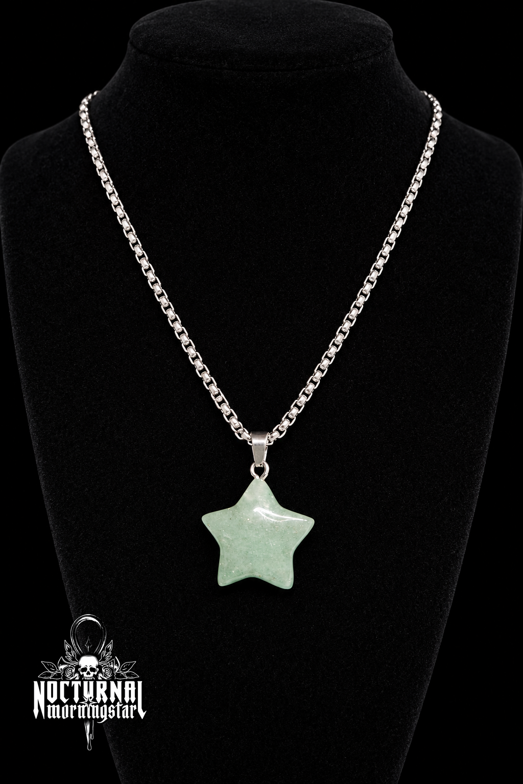 Green Aventurine Star Box Chain Necklace