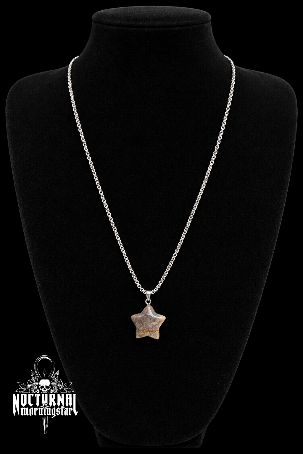 Ocean Jasper Star Box Chain Necklace