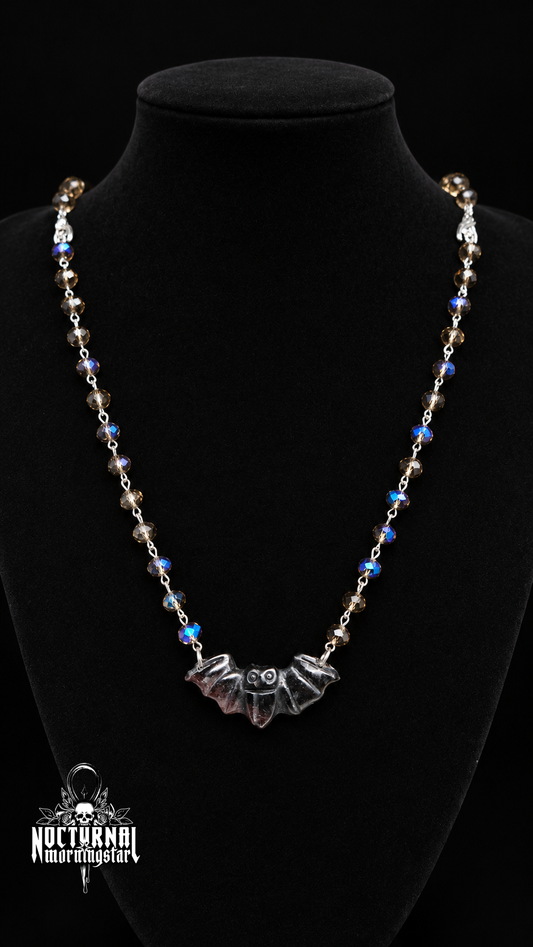 Garnet Bat Rosary with Labradorite