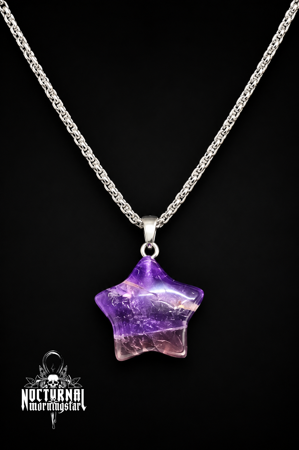 Amethyst Star Chain Necklace