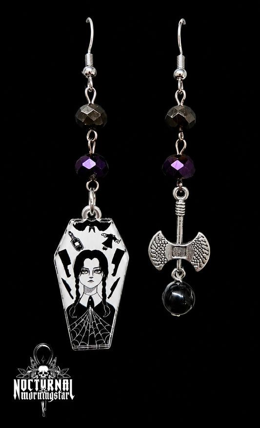 Wednesday Earrings with Axe