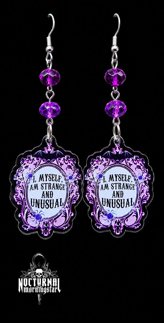 Strange and Unusual Earrings Purple