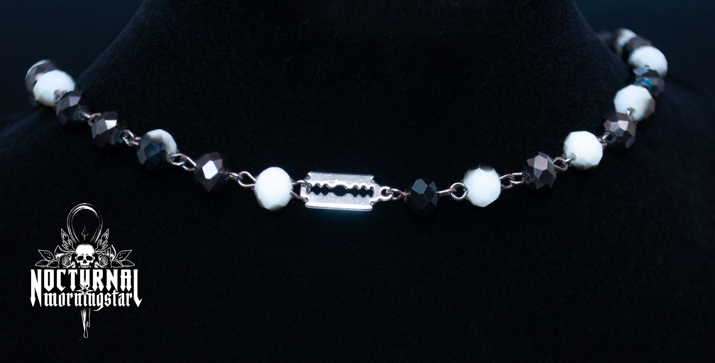 Freak Planchette Rosary Black & White