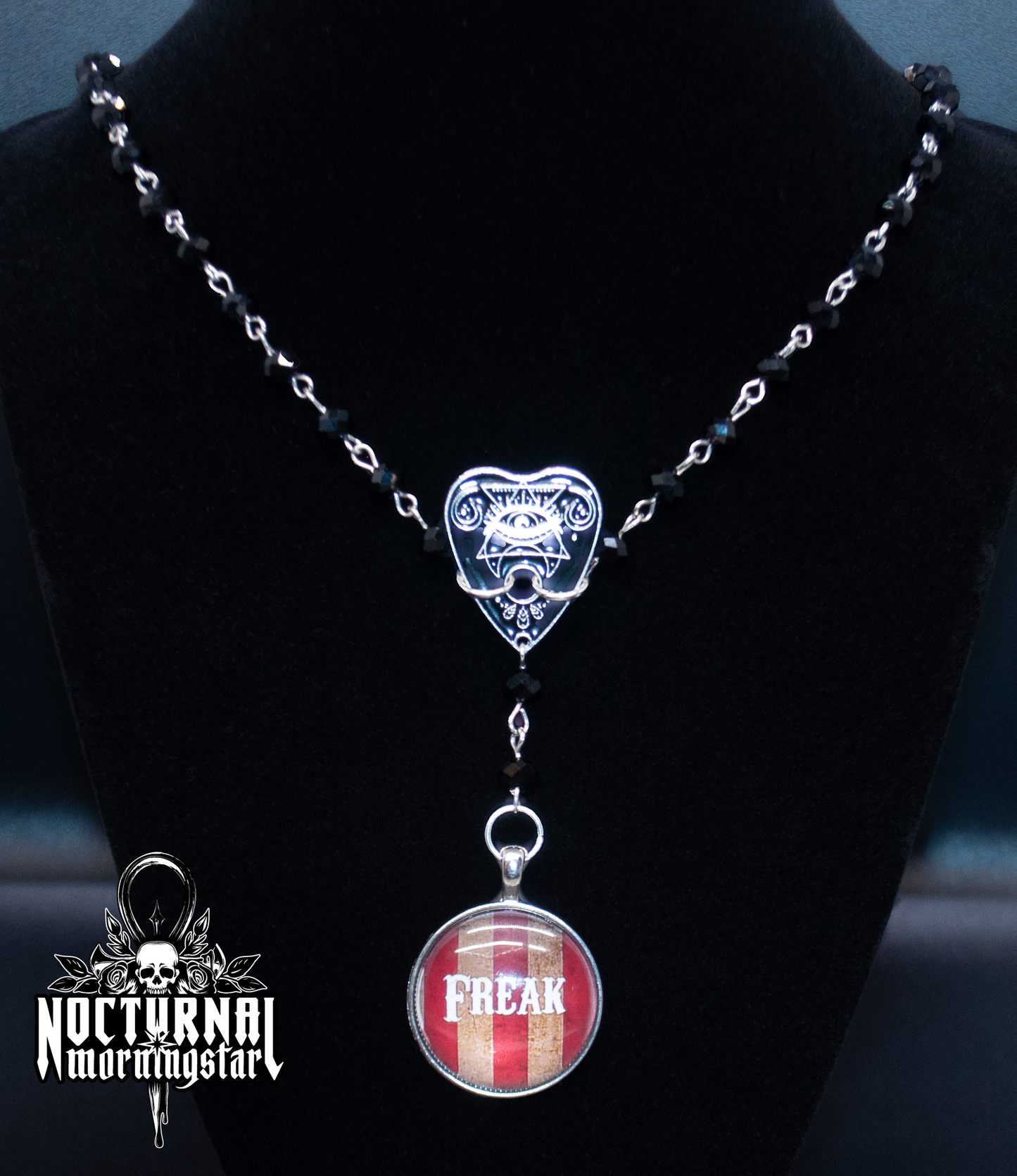 Freak Planchette Rosary Black