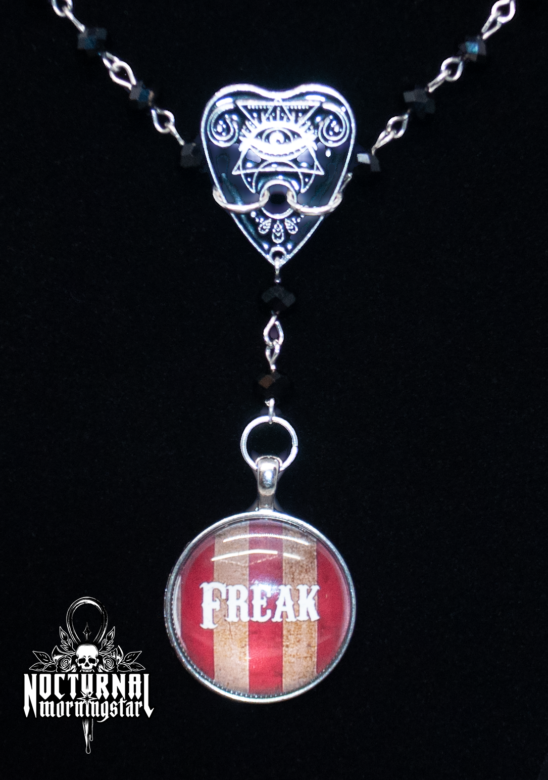 Freak Planchette Rosary Black