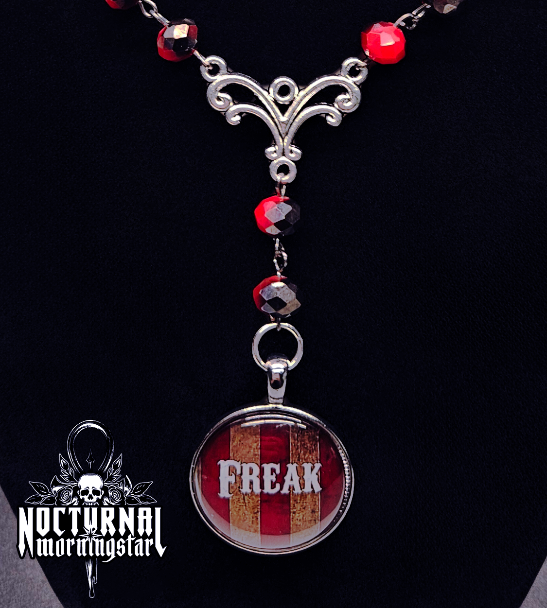 Freak Rosary Black & Red