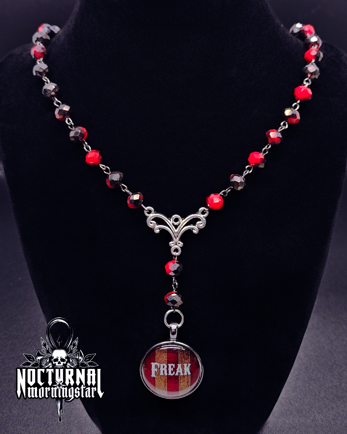 Freak Rosary Black & Red