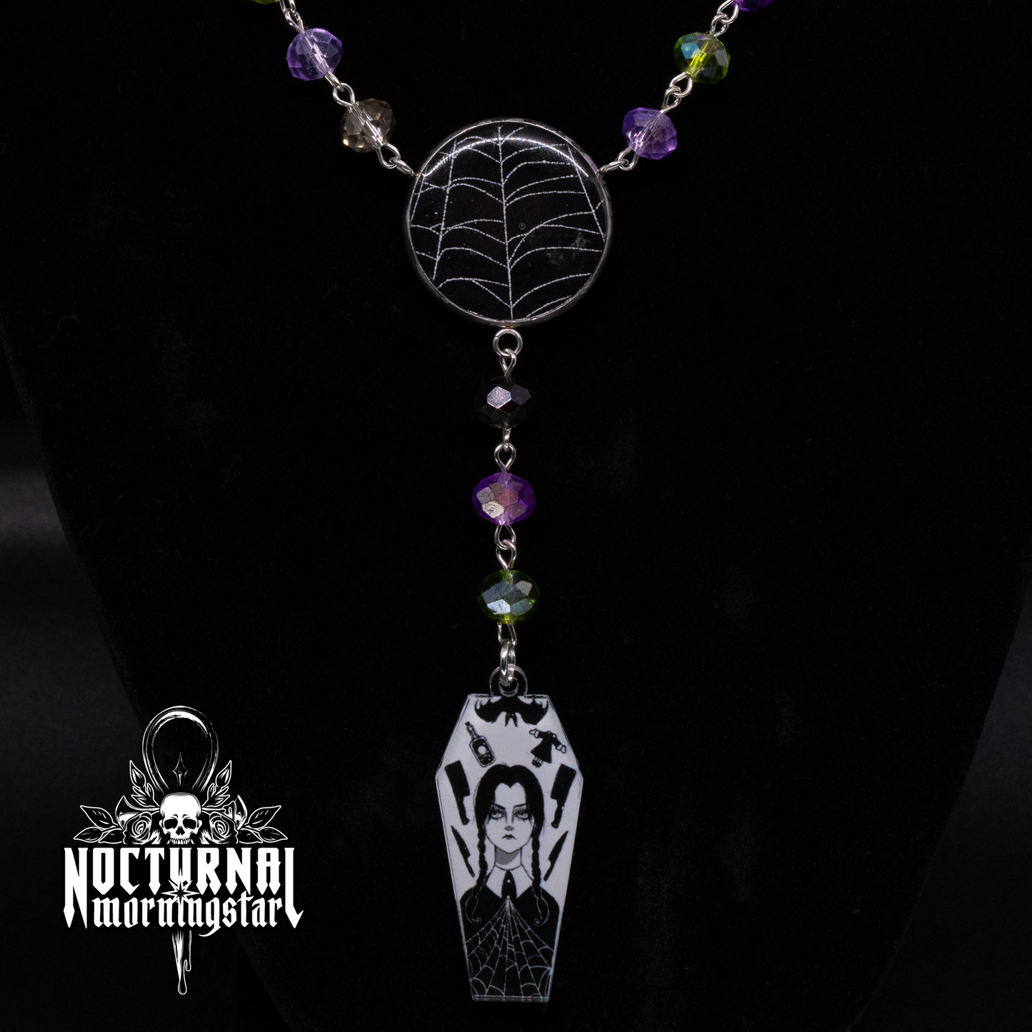 Real Spider Web "Wednesday" Rosary