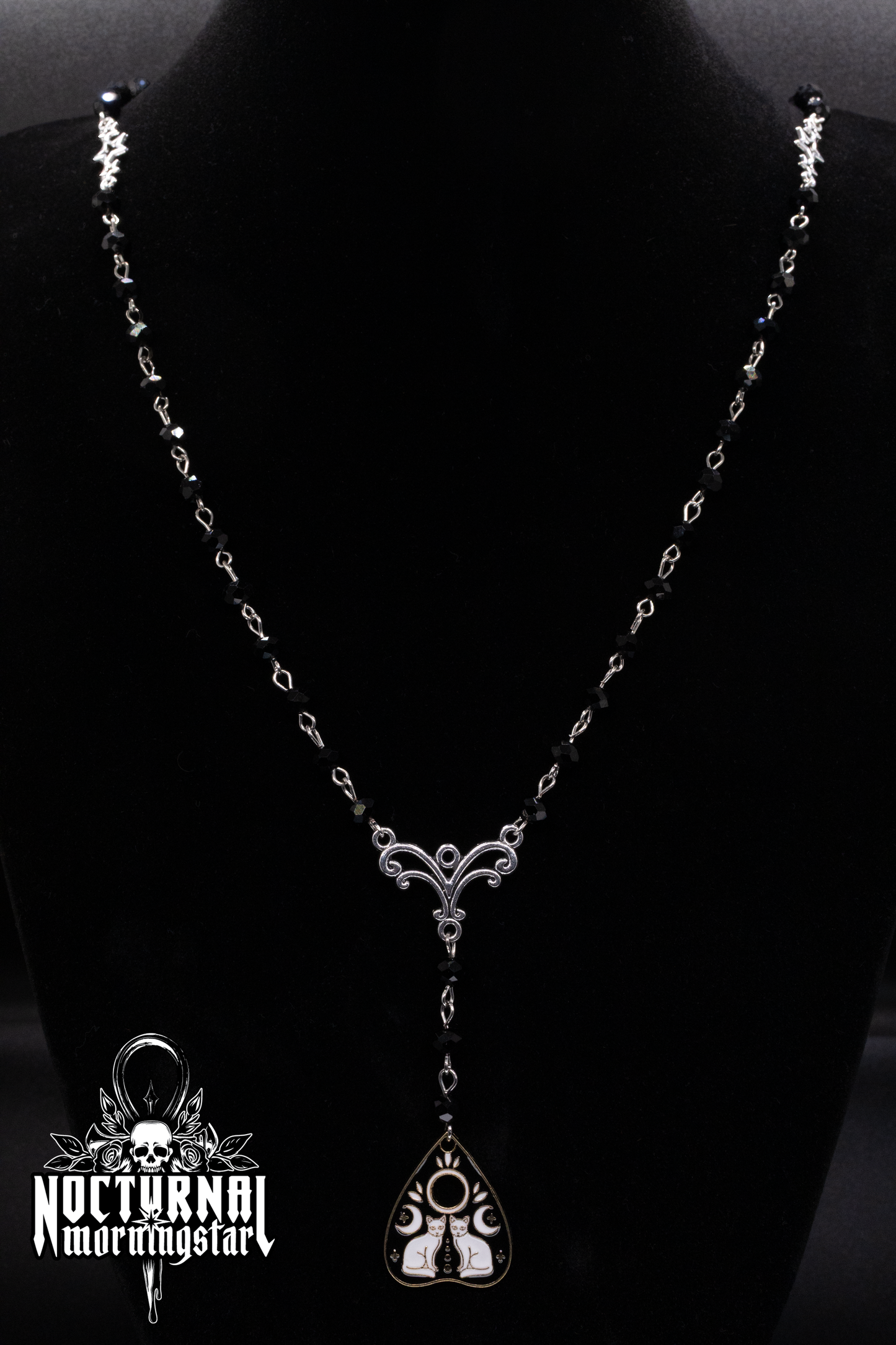 Cat & Moons Planchette Rosary