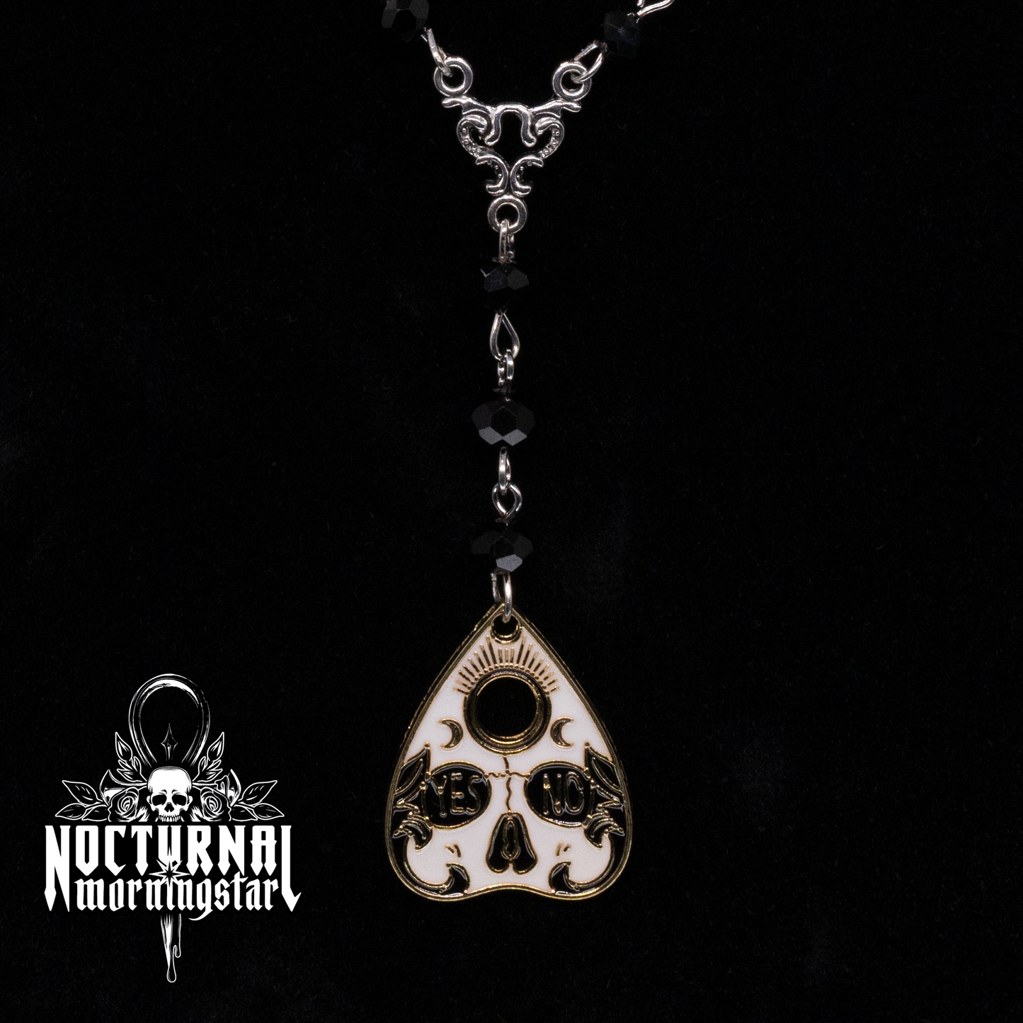 Gold-Plated Skull Planchette Rosary