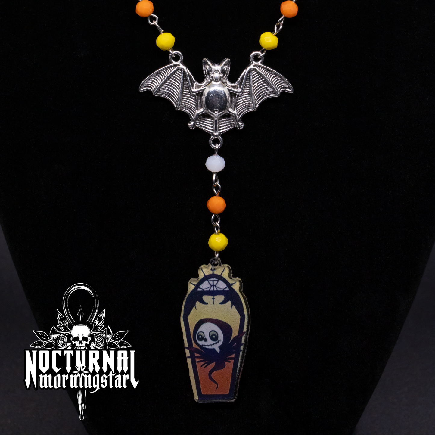 "Candy Corn" Coffin Rosary