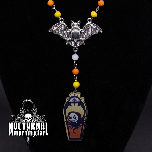 "Candy Corn" Coffin Rosary