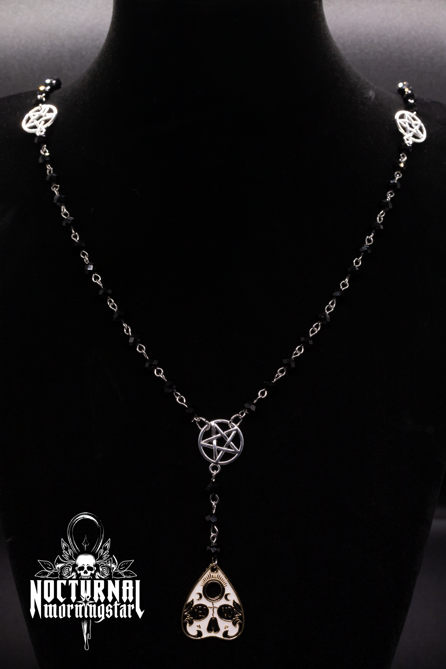 Gold-Plated Skull Planchette Rosary