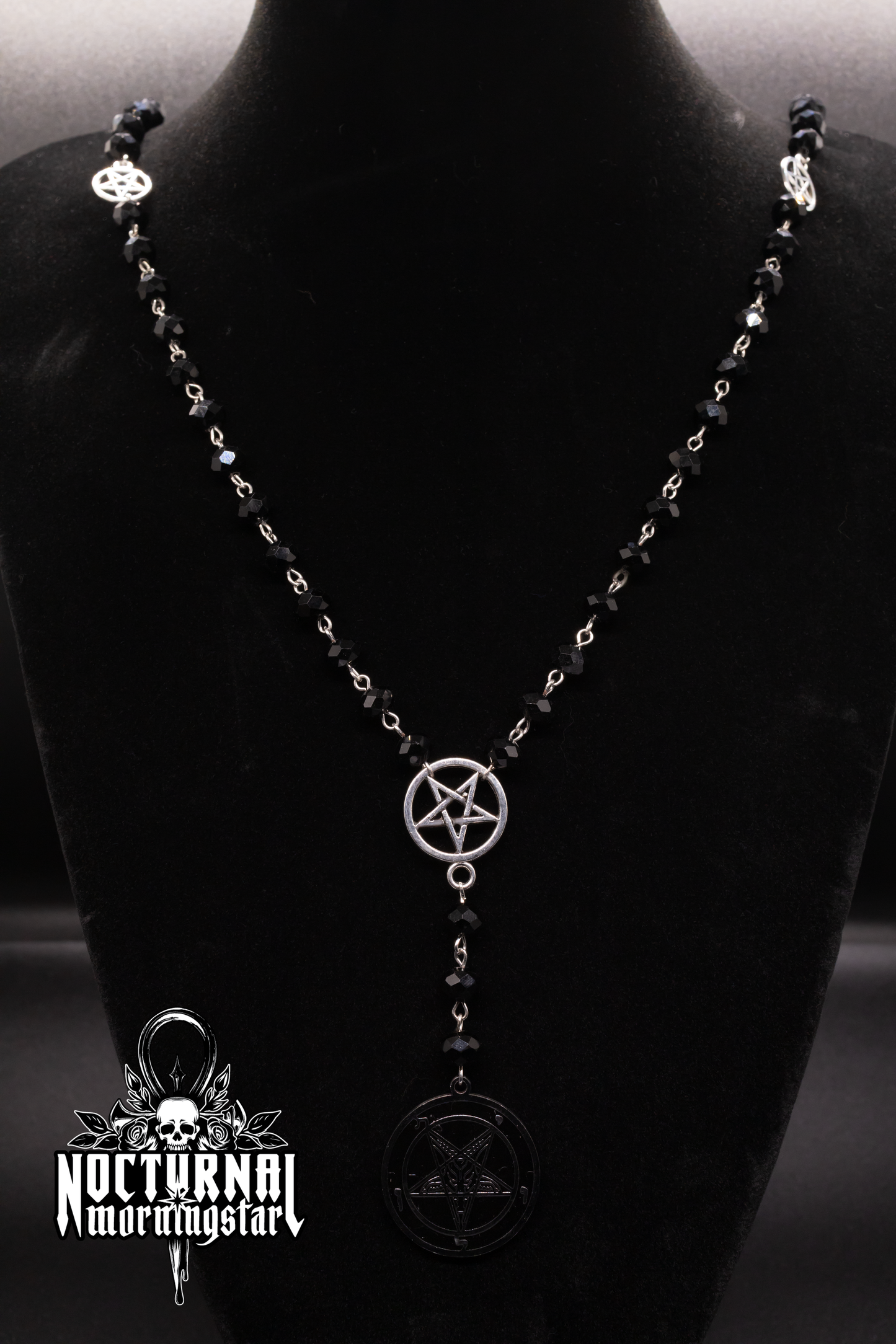 Pentagram & Baphomet Pentagram Rosary