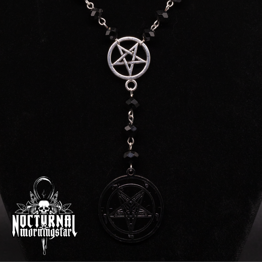 Pentagram & Baphomet Pentagram Rosary