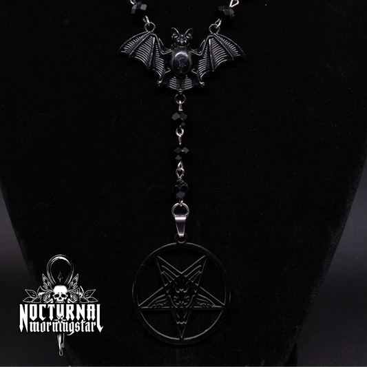 Black Bat & Baphomet Rosary