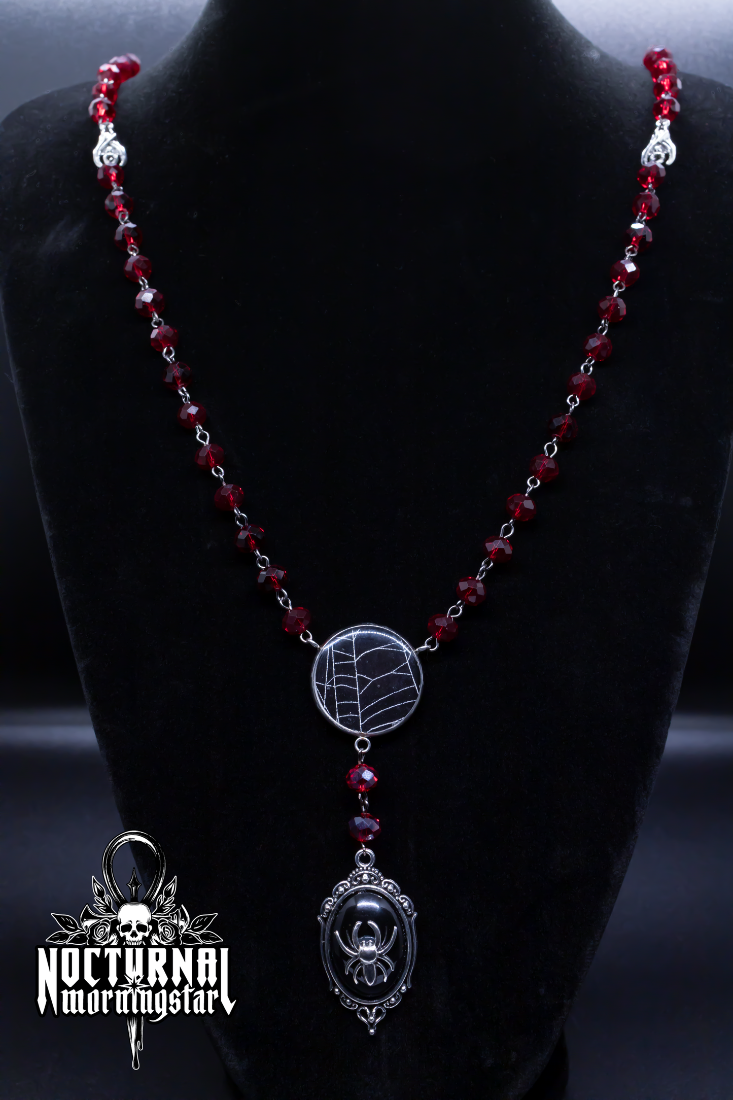 Real Spider Web Rosary With Spider Cameo
