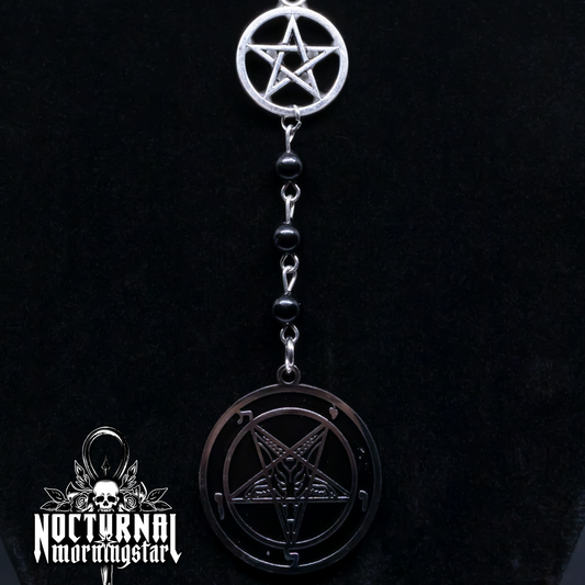 Acrylic Baphomet Pentagram Rosary