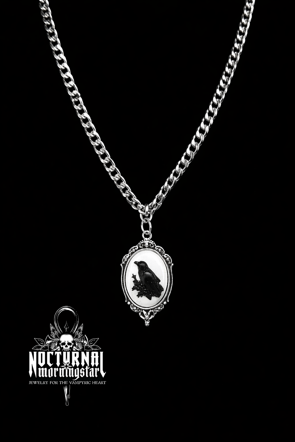 Raven Cuban Chain Necklace