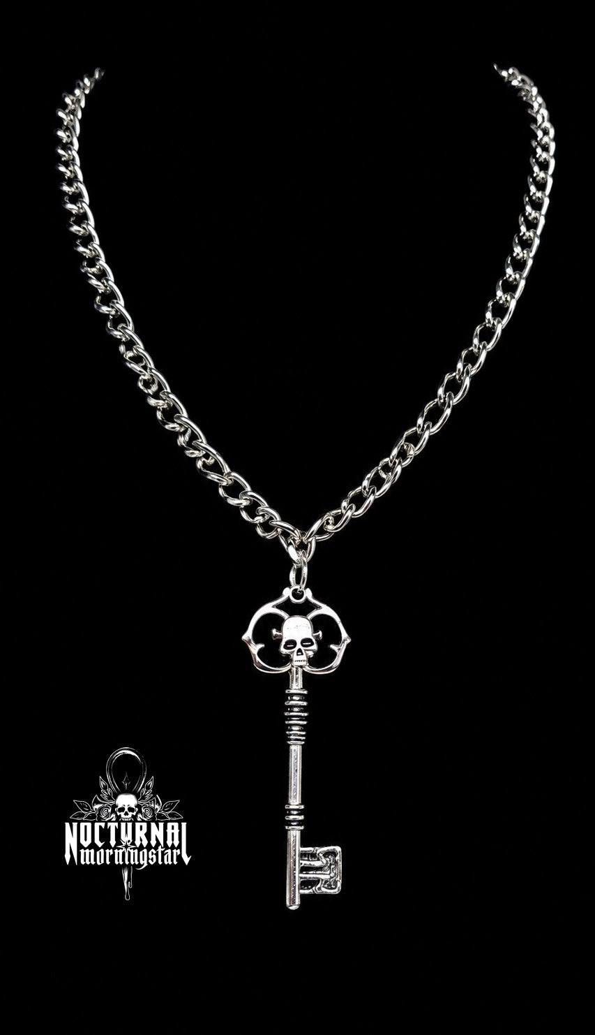 Skeleton Key Rolo Chain Necklace