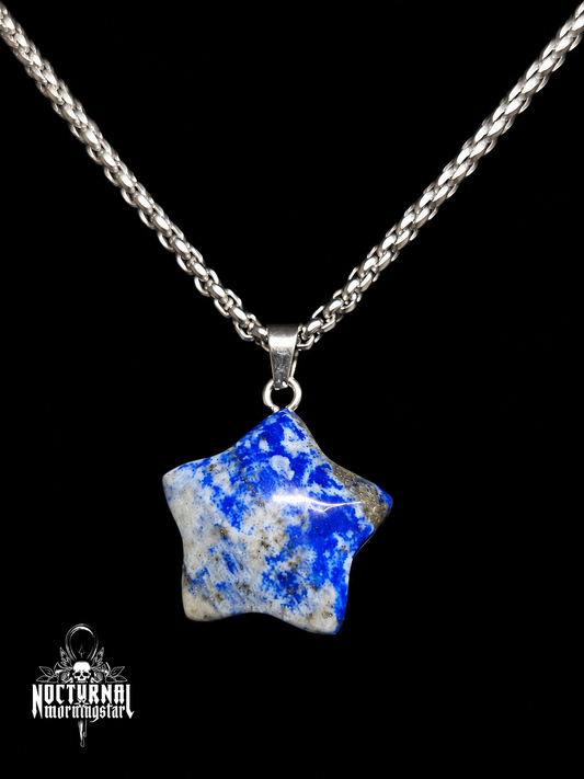 Lapis Lazuli Star Box Chain Necklace