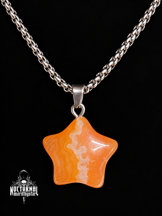 Carnelian Star Box Chain Necklace