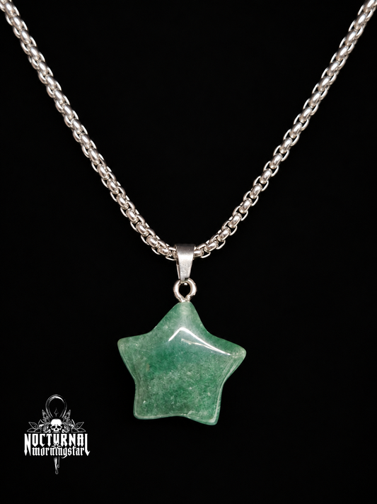 Green Aventurine Star Box Chain Necklace