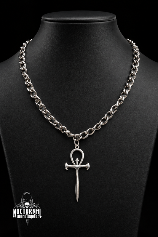 Vampyre Ankh Necklace (Rolo Chain)