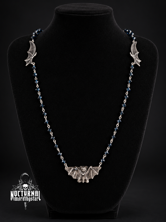 Sheen Obsidian Bat Rosary