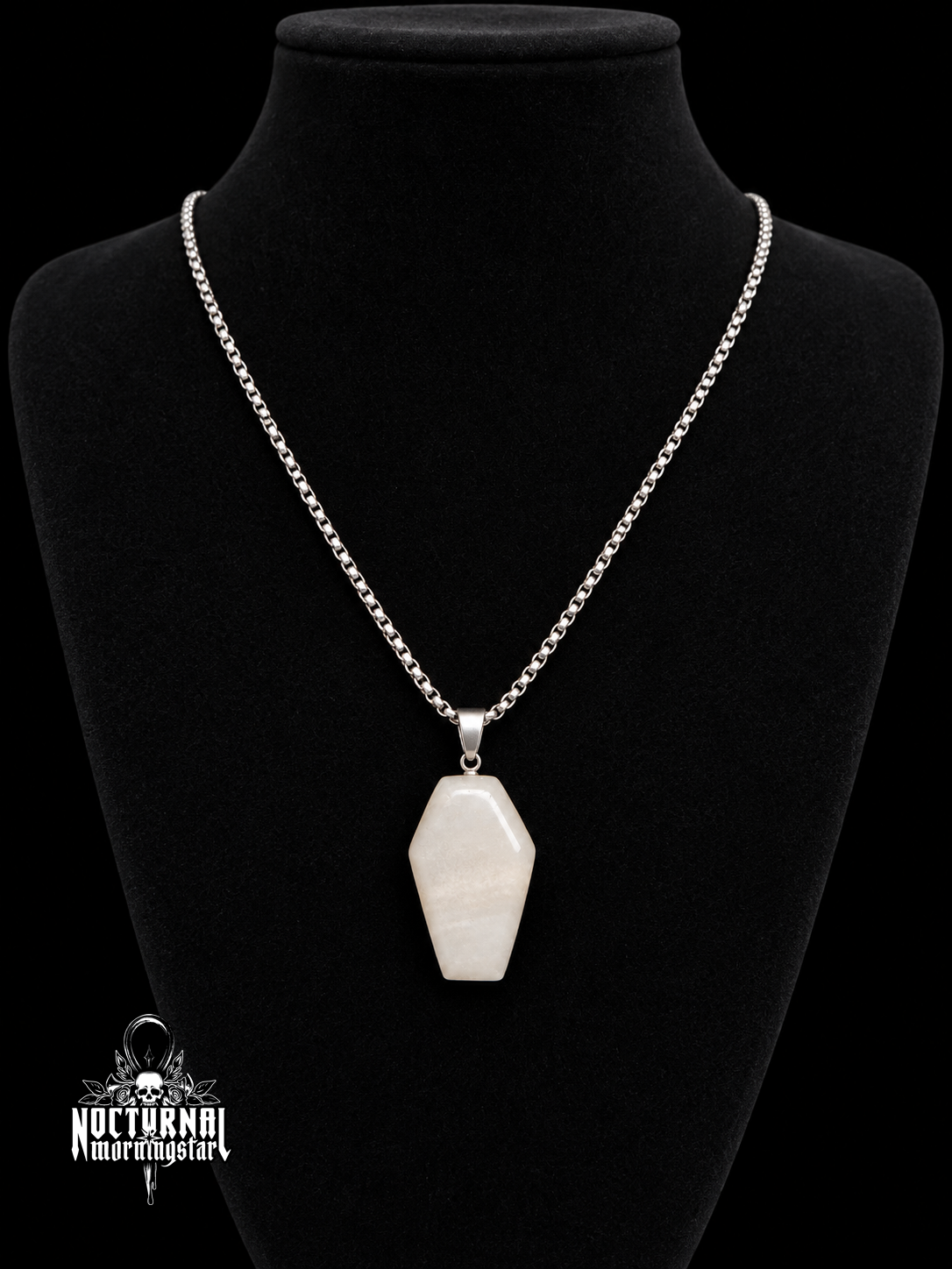 Moonstone Coffin Necklace