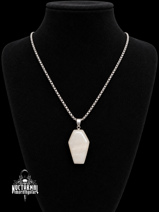 Moonstone Coffin Necklace
