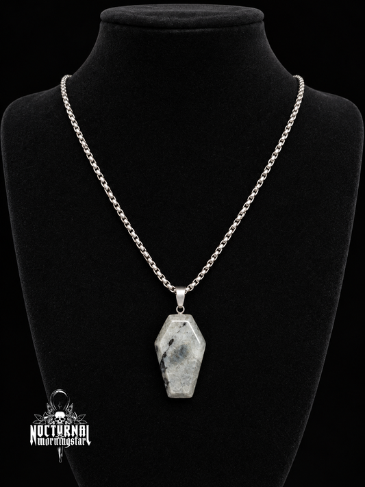 Larvikite Coffin Necklace