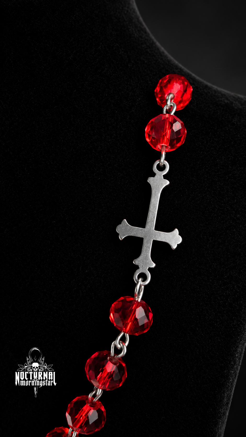 Baphomet Inverted Cross Rosary