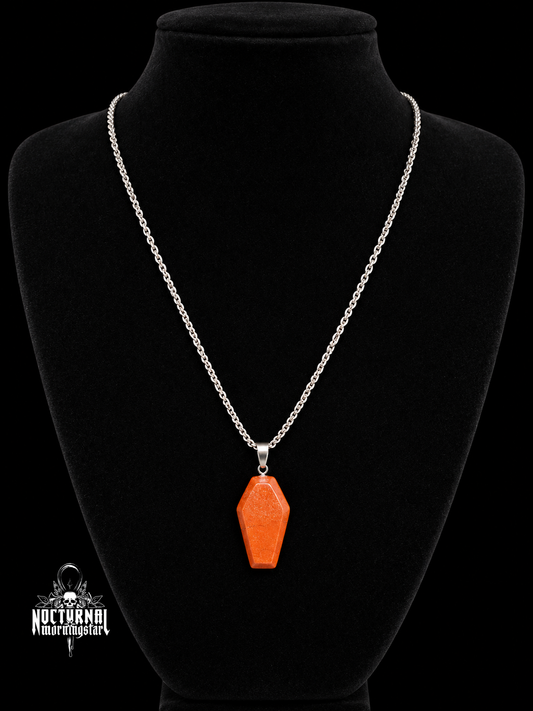 Red Jasper Coffin Necklace