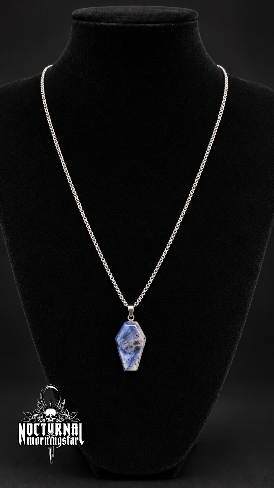 Sodalite Coffin Necklace